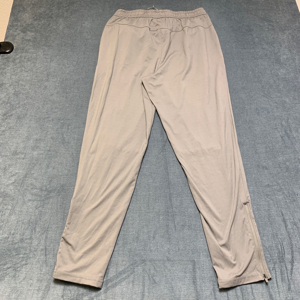 Champion Jogger Pants Mens Medium Gray Drawstring Ankle Zip Pockets Athletic